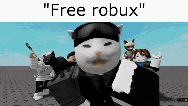 Free Robux Roblox GIF - Free Robux Roblox Roblox Meme - Discover & Share  GIFs