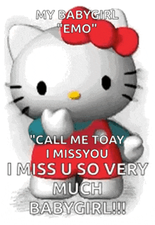 Hello Kitty Blinking GIF - Hello Kitty Blinking I Miss You Very Much GIFs