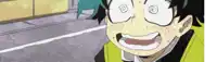 a close up of a cartoon character with a swirling eye