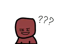 a cartoon drawing of a person with a question mark above their head