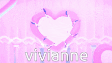 a pixel art of a harp with the name vivianne on the bottom
