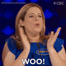 woo marlene family feud canada clapping hands excited
