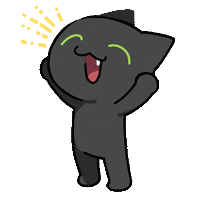Black Cat Sticker - Black Cat Green Eyes Stickers