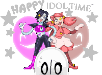 Pixel Art Happy Time Sticker - Pixel Art Happy Time Idol Stickers