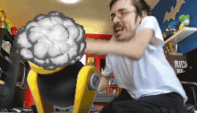Getting Mouse Cannoned Ricky Berwick GIF - Getting Mouse Cannoned Ricky Berwick Explosion GIFs