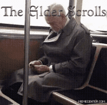 the elder scrolls pun angry phone old man