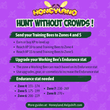 a poster that says hunt without crowds with a purple background