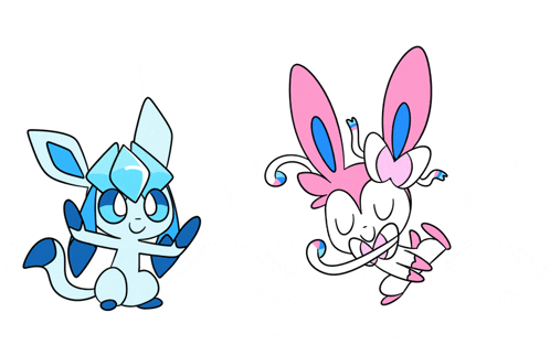 glaceon and sylveon