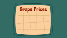 a cartoon drawing of a bunch of purple grapes on a green background
