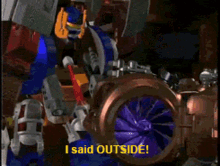 transformers optimus primal i said outside outside go outside