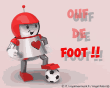 foot football love fan robotin
