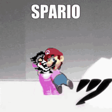 Spario Spario Mario Spamton GIF - Spario Spario Mario Spamton Spamton X Mario GIFs