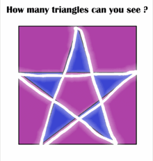 a purple square with a blue star and the number 12