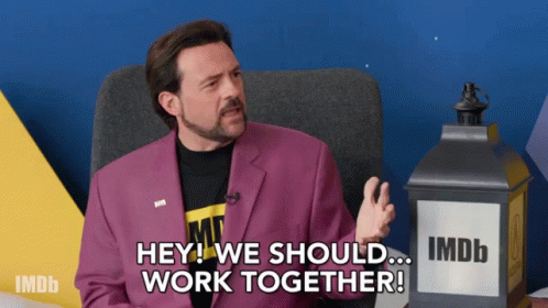 Work Together Collaborate GIF - Work Together Collaborate Kevin Smith GIFs