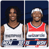 Memphis Grizzlies (30) Vs. Washington Wizards (15) First-second Period Break GIF - Nba Basketball Nba 2021 GIFs