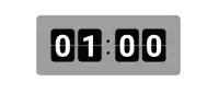 a flip clock with the time of 1:09 on it
