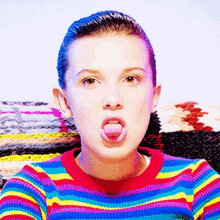 Millie Bobby Brown Tongue Out GIF - Millie Bobby Brown Tongue Out Bleh GIFs