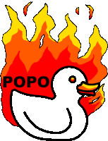 Popo Duck Duck Sticker - Popo Duck Duck Popo Stickers