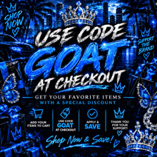 use code goat at checkout get your favorite items with a special discount shop now & save