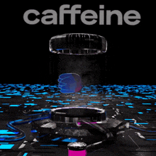 an advertisement for caffeine shows a hand in a jar