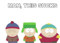 Man This Sucks Eric Cartman Sticker - Man This Sucks Eric Cartman Kyle Broflovski Stickers