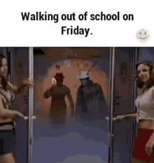 Walking Out Of School On Friday GIF