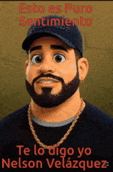 a cartoon of a man with a beard wearing a hat