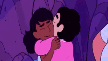 Steven And Connie Kiss GIF - Steven And Connie Kiss Steven Universe GIFs