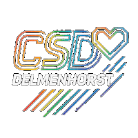 a logo for csd delmenhorst with a heart