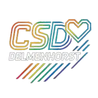 a logo for csd delmenhorst with a heart