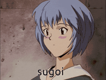 Rei Sugoi Rei Ayanami GIF - Rei Sugoi Sugoi Rei Ayanami GIFs