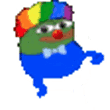 pepe the frog clown clown pepe running smile