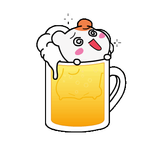 Ebichu Drown Beer Sticker - Ebichu Drown Beer Dizzy Stickers