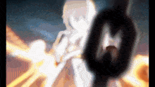 a blurry picture of a person holding a microphone