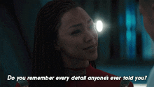 Do You Remember Every Detail Anyone'S Every Told You Michael Burnham GIF - Do You Remember Every Detail Anyone'S Every Told You Michael Burnham Star Trek Discovery GIFs