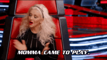 Momma Came To Play GIF - The Voice Christina Aguilera Momma Came To Play GIFs