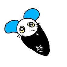 a drawing of a cartoon character with chinese writing on the bottom