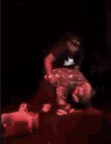 a blurry picture of a person playing a game
