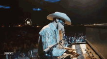 playing piano orville peck stagecoach playing music stage