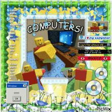 a collage of images with the words computers on the top