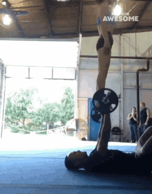 Lift Weights People Are Awesome GIF - Lift Weights People Are Awesome Balance GIFs