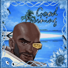 a picture of a man says good morning