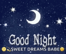 Good Night Sweet Dreams Babe GIF - Good Night Sweet Dreams Babe Moon GIFs