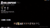 a screenshot of a video game with the word hollowpoint on the top