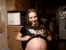 Pregnant Belly Baby Moving GIF