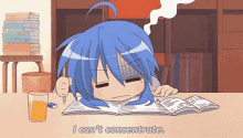 konata i cant concentrate lucky star finals week be like anime
