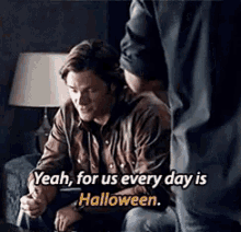 Halloween 5ever! GIF - Supernatural Jensen Ackles Dean Winchester GIFs