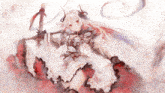 a painting of a girl holding a sword