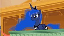 a cartoon drawing of a pony with a crown on her head