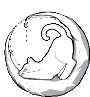 Nikoletapante Moon Sticker - Nikoletapante Moon Cat Stickers